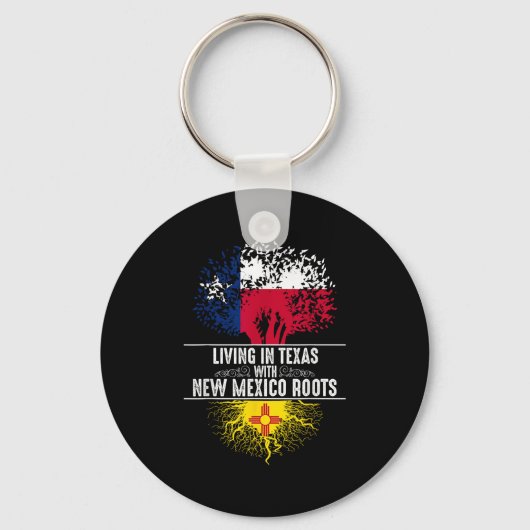 Porte-clés Texas Home New Mexico Roots State Tree Flag Love G (Recto)