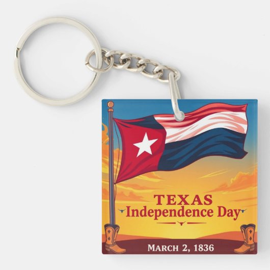 Porte-clés Texas Lone Star Flag Cowboy Boots Decor (Devant)