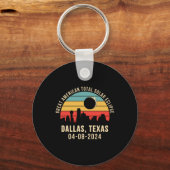 Porte-clés Texas Skyline Total Solar Eclipse 2024 (Recto)