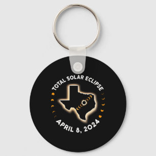 Porte-clés Texas Total Solar Eclipse 2024 Totalité 8 avril 20