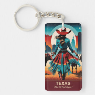 Porte-clés Texas Travel : là où commence l'Ouest