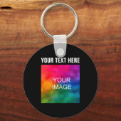 Porte-clés Text Upload Photo Boys Kids Modern Template (Recto)