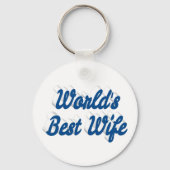 Porte-clés Texte bleu de la mer de la meilleure femme (Recto)