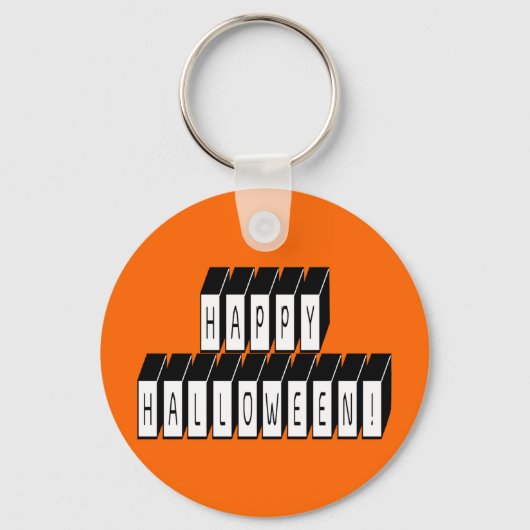 Porte-clés Texte bloc Halloween (Recto)