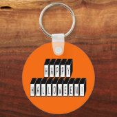 Porte-clés Texte bloc Halloween (Recto)