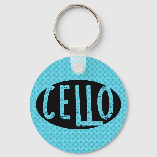 Porte-clés Texte brut ovale cello (Recto)