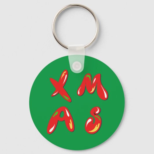 Porte-clés Texte de la bulle de Noël (Recto)