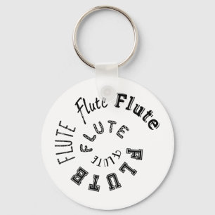 Porte-clés Texte de la spirale de flute