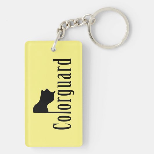 Porte-clés Texte de l'indicateur de couleur (Dos)