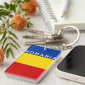 Porte-clés texte de nom de symbole de drapeau de pays de la (Devant droit)