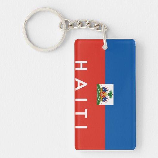Porte-clés texte de nom de symbole de drapeau de pays du (Devant)