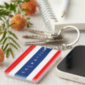Porte-clés Texte de nom de symbole de nation de drapeau de (Devant droit)