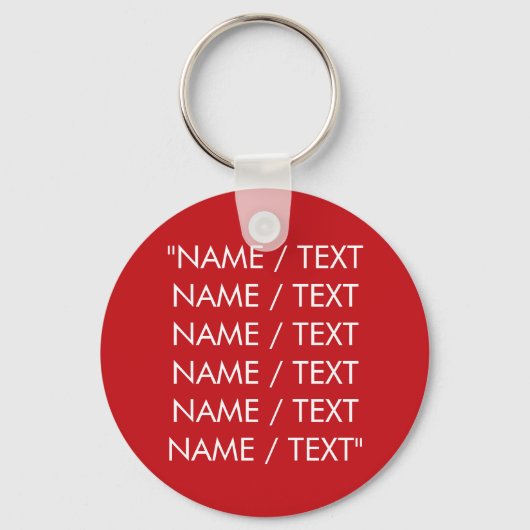 Porte-clés Texte de nom monographique personnalisé minimalist (Recto)