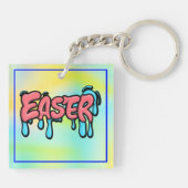 Porte-clés Texte de Pâques Sublimation-61424 (Dos)