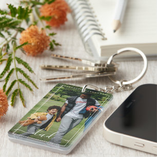 Porte-clés Texte de photo personnalisé pour papa