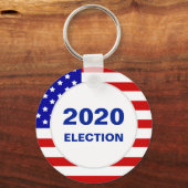 Porte-clés Texte d'élection moderne 2020 - Drapeau américain (Recto)