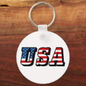 Porte-clés Texte du drapeau des États-Unis (Recto)