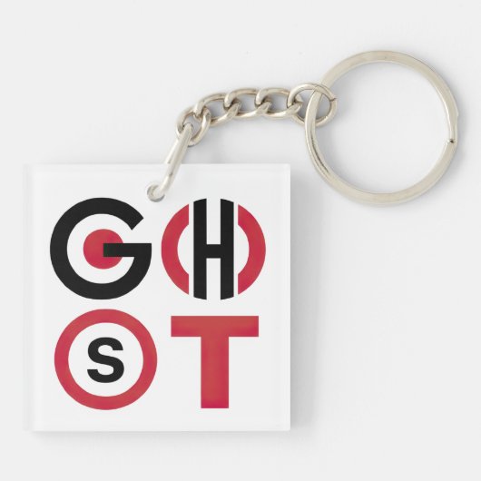 Porte-clés Texte du fantôme (Dos)
