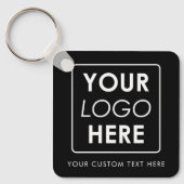 Porte-clés Texte du logo professionnel QR Code double face no (Recto)