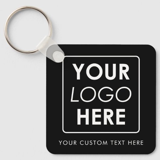 Porte-clés Texte du logo professionnel QR Code double face no (Recto)