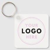 Porte-clés Texte du logo simple QR (Recto)