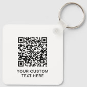 Porte-clés Texte du logo simple QR (Dos)