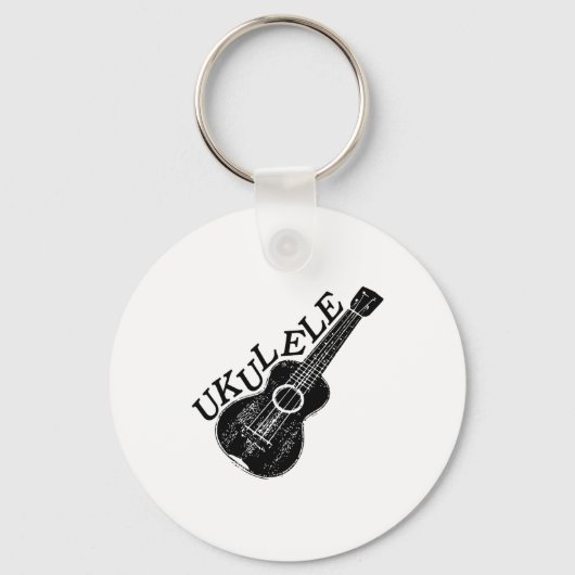 Porte-clés Texte Et Image Ukulele (Recto)