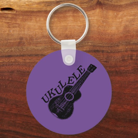 Porte-clés Texte Et Image Ukulele (Verso)
