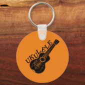 Porte-clés Texte Et Image Ukulele (Verso)