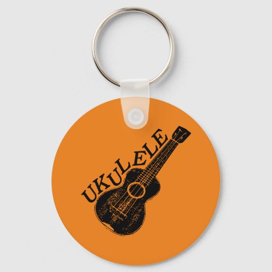 Porte-clés Texte Et Image Ukulele (Verso)