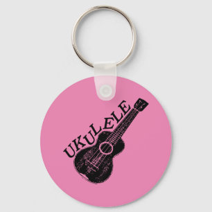 Porte-clés Texte Et Image Ukulele