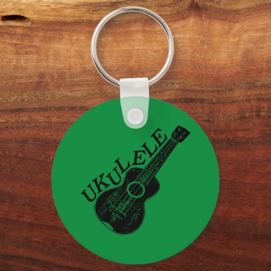 Porte-clés Texte Et Image Ukulele (Recto)
