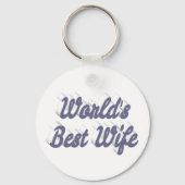 Porte-clés Texte gris de la meilleure femme (Verso)