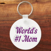 Porte-clés Texte mauve maman (Recto)