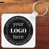 Porte-clés Texte modifiable & Votre logo ou autre conception (Verso)