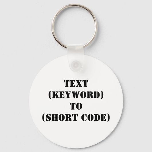 PORTE-CLÉS TEXTE (MOT-CLÉ) À (CODE COURT) (Recto)