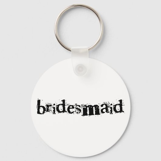 Porte-clés Texte noir de Bridesmaid (Recto)