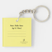 Porte-clés Texte noir plein contretemps (Dos)