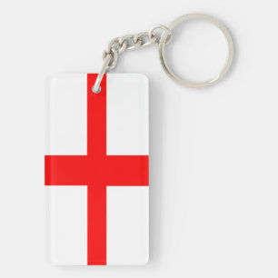 Porte-clés texte nommé anglais de long symbole de drapeau de