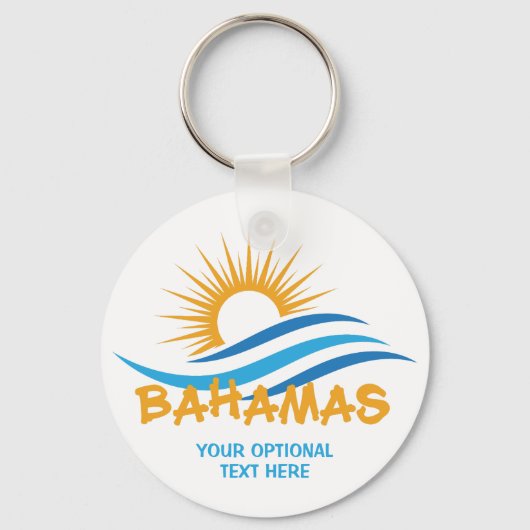 Porte-clés Texte personnalisé Bahamas (Recto)