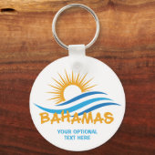 Porte-clés Texte personnalisé Bahamas (Recto)