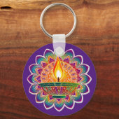 Porte-clés Texte personnalisé Beau Diwali (Recto)