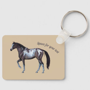 Porte-clés Texte personnalisé   Cheval Western Appaloosa   co