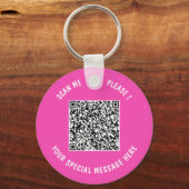 Porte-clés Texte personnalisé de votre Porte - clé de code QR (Verso)