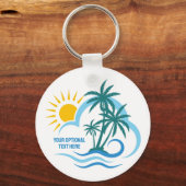 Porte-clés Texte personnalisé Îles tropicales (Recto)