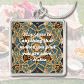 Porte-clés Texte personnalisé Khatam Marquetry Cadeaux d'art 