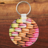 Porte-clés Texte personnalisé Macarons originaux (Verso)