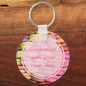 Porte-clés Texte personnalisé Macarons originaux (Recto)
