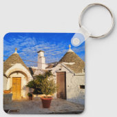 Porte-clés Texte personnalisé, magnifique ville d'Alberobello (Dos)
