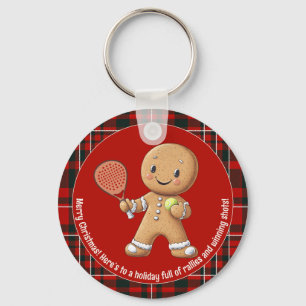 Porte-clés 🎾🎄Texte personnalisé, Noël propulsé par Padel